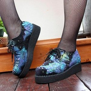 Galaxy Painted Creepers w/ Spikes+Studs - Size 7
